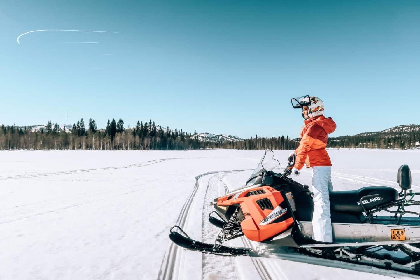 snowmobiling in ruka